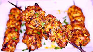 Baked Chicken Thighs Skewers Recipe  Easy Chicken skewers [upl. by Dnalkrik717]