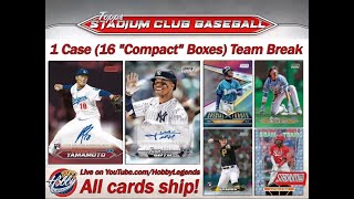 24 Topps Stadium Club COMPACT 1 Case 16 Box TEAM break 2 eBay 110724 [upl. by Simonette782]