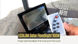 ECOLUM Solar Floodlight 100W [upl. by Bille860]