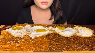 2x SPICY NOODLE BLACK BEAN NOODLE amp EGGS MUKBANG spicynoodles blackbeannoodles noodleslovers [upl. by Cross]