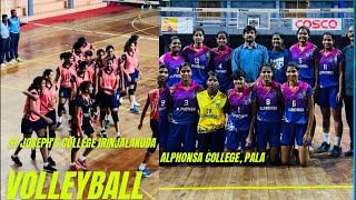 ST JOSEPH COLLEGE IRINJALAKKUDA VS ALPHONSA COLLEGEPALAI  ARUVITHURA VOLLEY LIVE [upl. by Oemac170]