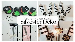 Last minute Silvester Deko basteln 🍀 DIY Glücksbringer und Geschenke für Silvester basteln 🎊 [upl. by Nwahsit]