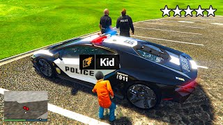 Stealing EVERY LUXURY POLICE CAR As A Kid In GTA 5 RP [upl. by Elrod558]