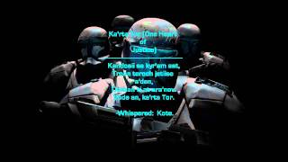 Star Wars Republic Commando Music  Karta Tor w Ancient Mandalorian Lyrics [upl. by Yasibit]