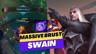 SWAIN WILD RIFT BUILD FULL AP DEAL CRAZY MASSIVE DAMAGE [upl. by Hanan803]