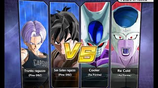 XV2  Requested match PC Goten Fine DBZampTrunks Fine DBZ vs Cooler 5a Forma and Re Cold 4a Forma [upl. by Nylteak]