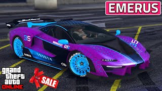 Progen Emerus Best Customization  SUPER Racing Build  Review  GTA 5 Online [upl. by Macnamara]