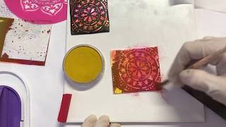 Polymer Clay and Foils  4  Stencils [upl. by Nguyen2]