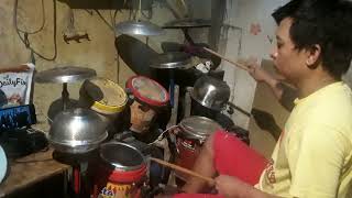 Amazing  aerosmith  Drumcover sa basura drumset [upl. by Ardnahc]