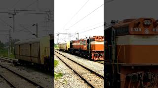 Diesel engine pulling single percel van 🚂 diesel locomotive railway ytshorts shyamhembram [upl. by Sitoel]