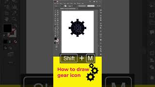 How to draw Gear icon in Adobe illustrator beginner [upl. by Veats]