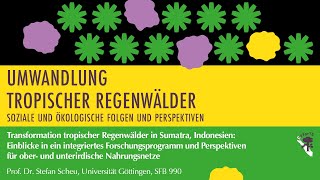 Transformation tropischer Regenwälder in Sumatra Indonesien  Vortrag Prof Dr Stefan Scheu [upl. by Earaj]