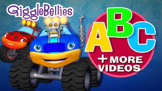 Monster Truck ABC  More Monster Truck Espisodes  Over 1 Hour  GiggleBellies [upl. by Scholz]