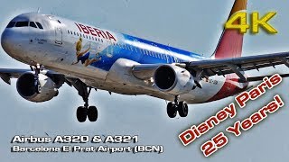 25 Years Disneyland Paris Livery Iberia ampVueling 4K [upl. by Marteena891]