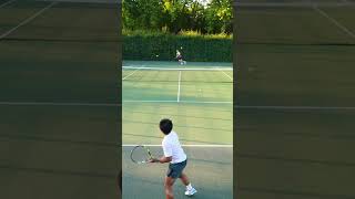 Playing 7ft tennis player tennis [upl. by Nylaret]