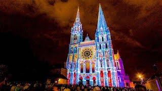 The Chartres Cathedral Luminaires France Light Show [upl. by Michaela]