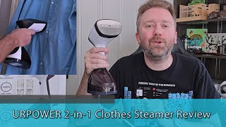 IRON AND STEAMER  Urpower 2 in 1 Clothes Steamer Review [upl. by Alejna]