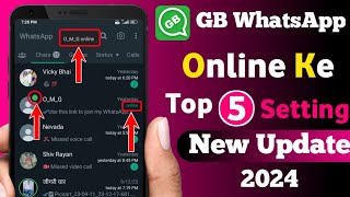 gb Whatsapp online ki most important 5 settings  gb Whatsapp online setting 2023 [upl. by Savdeep379]