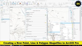 03 Creating a New Point Line amp Polygon Shapefiles in ArcGIS Pro [upl. by Atiekal]