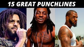 15 GREAT PUNCHLINES In Rap Songs [upl. by Elam931]