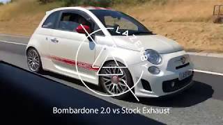 Abarth 500 Bombardone 20 Straight Pipe Exhaust [upl. by Phip]