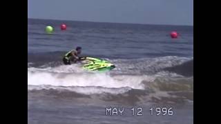 Vintage Jet SKi Lloyd Burlew Pro Freestyle Savannah GA 96 [upl. by Ahsyia502]