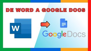 CONVERTIR DOCUMENTO de WORD a GOOGLE DOCS [upl. by Christel]