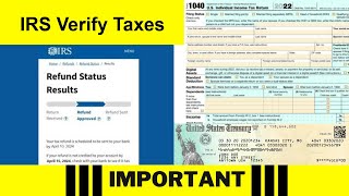 IRS How to Verify Your Tax Return Step by Step Guide [upl. by Alletse389]