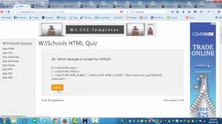 W3Schools HTML Quiz Walkthrough [upl. by Auhsohey]