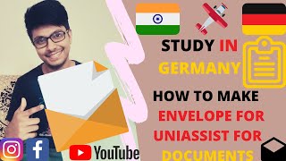 How To Make Envelope For Sending Documents to UNIASSIST or Universities  Study In Germany [upl. by Nicko]