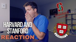 COLLEGE DECISION REACTIONS  Getting into HARVARD and STANFORD 5 MINUTES apart Emotional [upl. by Seuqcaj94]