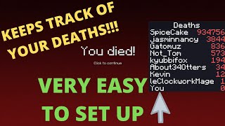 How to Make a Death Counter in Minecraft 117 [upl. by Karlotte975]