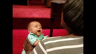 Baby sings at church  Adorable [upl. by Ardnik]