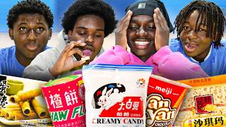 American Highschoolers try Asian Snacks for the First Time [upl. by Aseram]