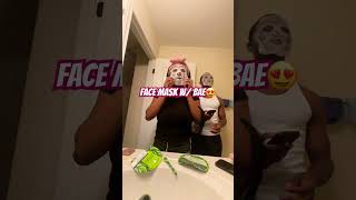 Face Mask W Bae facemask facial couplegoals couple [upl. by Ylaek]