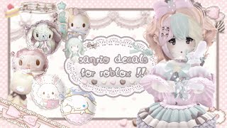 ꒰ 100 kawaii sanrio decals for your royale high journal  5 ୨୧ [upl. by Weikert]