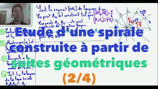 Etude dune spirale construite à partir de suites géométriques 24 [upl. by Howlan]