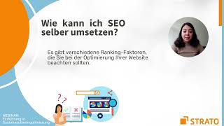 Webinar SEO – Suchmaschinenoptimierung [upl. by Aihsikal]