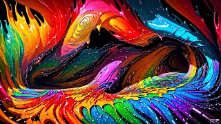 AI Psychedelic Art Visuals AI Modern Art Screensaver [upl. by Salvucci]