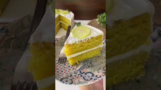 Easy vegan lemon cake recipe lemoncakerecipe veganlemoncake [upl. by Dnamra]