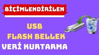 BİÇİMLENDİRİLEN USB  FLASH BELLEK  SD KART VERİ KURTARMA  USB DATA RECOVERY  2019 [upl. by Loram]