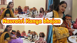 Navratri Kanya bhojan 🙏 Kanya bhojan function in Navratri festival NikkiMehta702 [upl. by Eciralc]