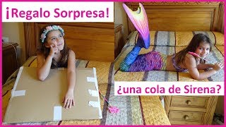 COLA DE SIRENA  REGALO SORPRESA  ME TRANSFORMO EN SIRENA [upl. by Mashe31]