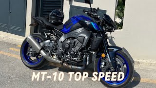 YAMAHA MT10 TOP SPEED STOCK [upl. by Rot233]