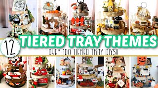 OVER 100 TIERED TRAY DIYS  Hours Of Tiered Tray Decor Inspo For Every Season amp Holiday [upl. by Brianne321]