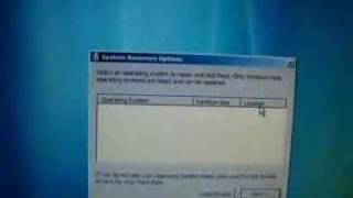 Microsoft Windows Vista Repair feature boot from disk [upl. by Annairoc]