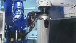 Exchanging milling cutters with a KUKA robot [upl. by Brion]