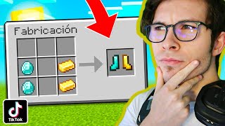 PROBAMOS los TIKTOK más VIRALES de MINECRAFT ¿FUNCIONAN 🤣😱 MINECRAFT TIKTOK 16 [upl. by Sigismond]