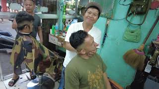 pinoy asmr barber NECK CRACKING EXPI    head and back massage [upl. by Gosnell]