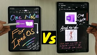 Microsoft OneNote iPadOS Vs Microsoft OneNote Android  iPad Pro Vs Samsung Tab S8 Plus [upl. by Adaline]